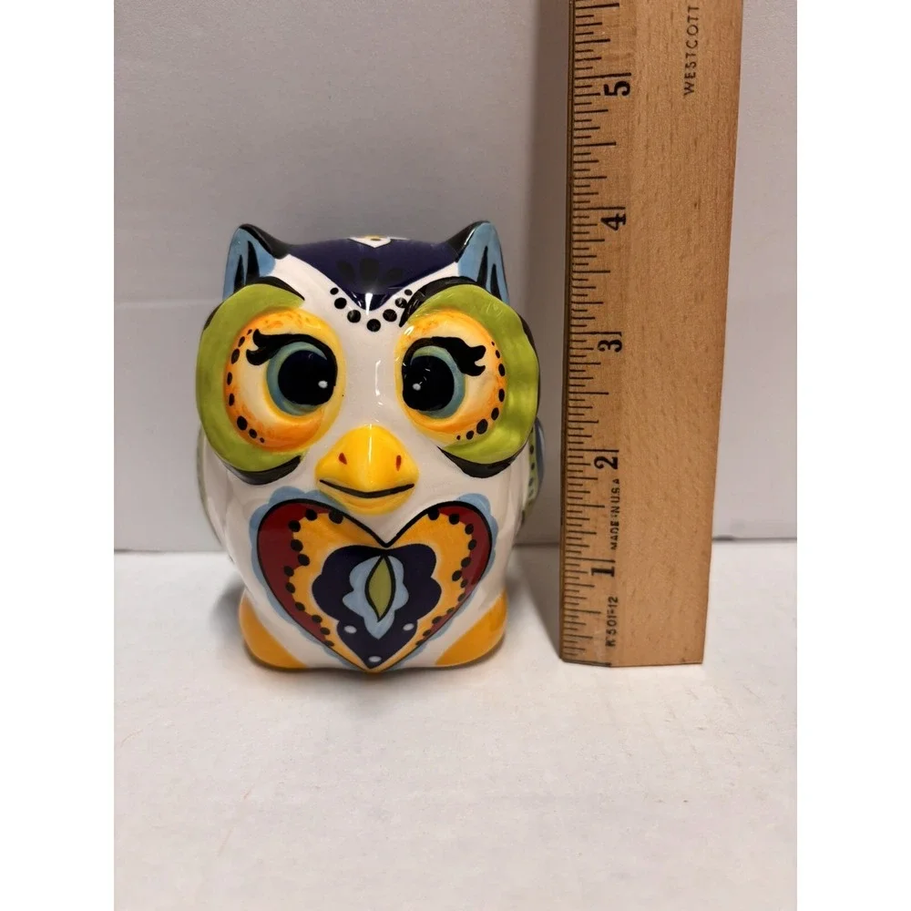 Tabletops Unlimited Espana Lifestyle BOCCA OWL Salt & Pepper‎ Shakers Colorful 2